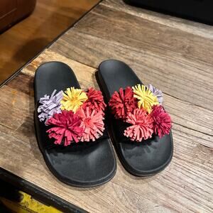 Sandals colorful bom bom women’s size‎ 10